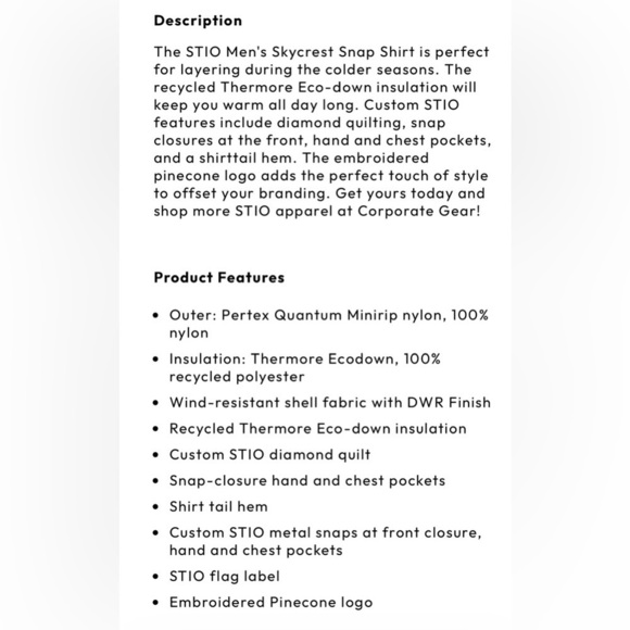 Stio sz S Men's Midnight Hour Skycrest Snap Shirt Men's Blue Quilted Jacket VGUC - Picture 12 of 12